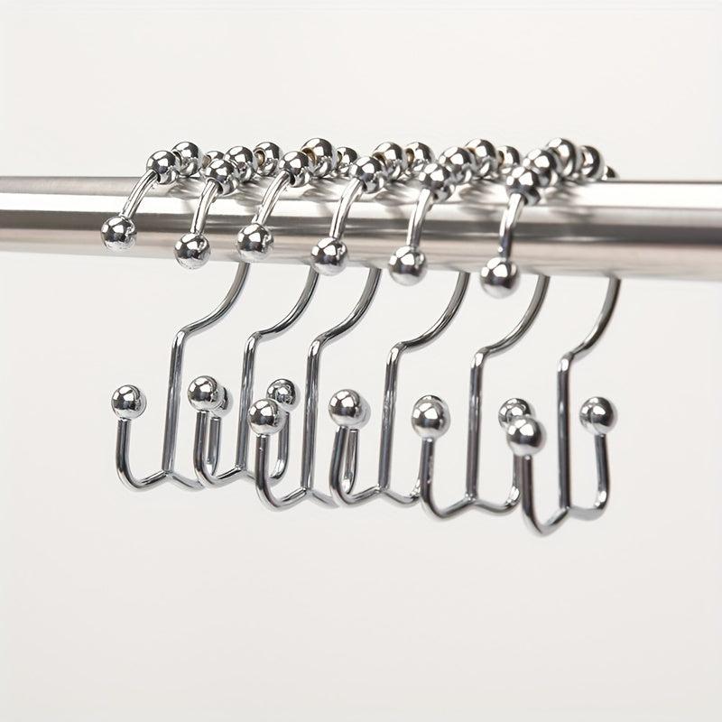 6Pcs Stainless Steel Mountain Ball Curtain Hooks