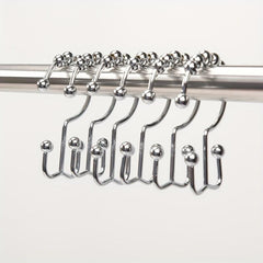 6Pcs Stainless Steel Mountain Ball Curtain Hooks