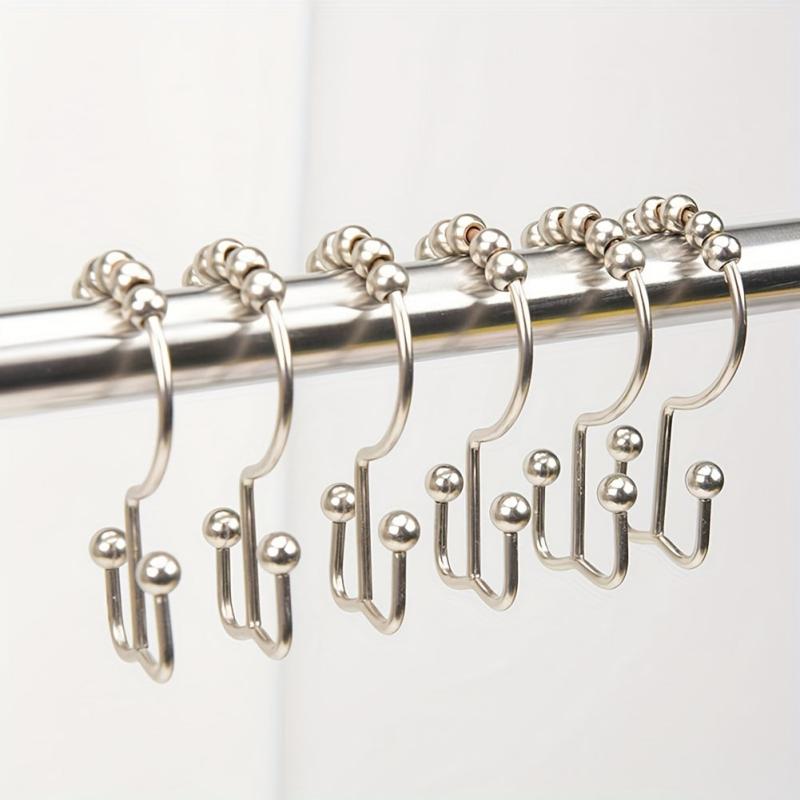 6Pcs Stainless Steel Mountain Ball Curtain Hooks