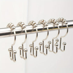 6Pcs Stainless Steel Mountain Ball Curtain Hooks