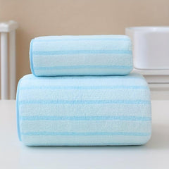Macaroon Hand and Bath Towel Set, Absorbent and Soft Bathroom Shower Tool