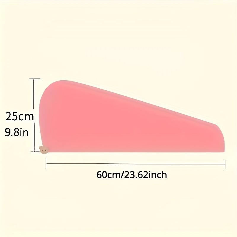 5pcs Hair Towel With Button Soft Hair Drying Cap Coral Fleece Hair Towel