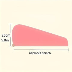 5pcs Hair Towel With Button Soft Hair Drying Cap Coral Fleece Hair Towel