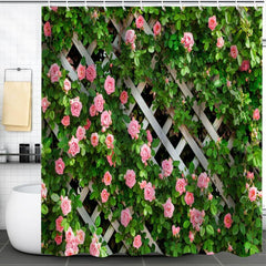 Natural Wind Bathroom Partition Shower Curtain