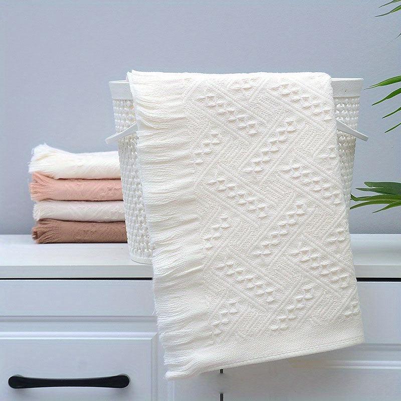 Soft Tassel Hand Towel for Bathroom 29.53 x 13.78 inches