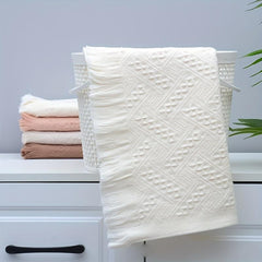 Soft Tassel Hand Towel for Bathroom 29.53 x 13.78 inches