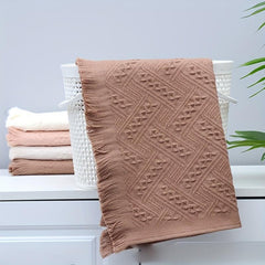 Soft Tassel Hand Towel for Bathroom 29.53 x 13.78 inches