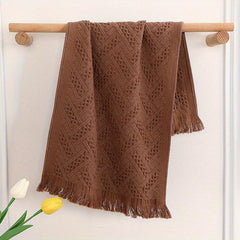 Soft Tassel Hand Towel for Bathroom 29.53 x 13.78 inches
