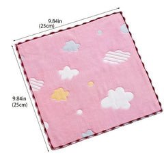 3pcs Animal Washcloth for Kids Babies Soft Cotton Towel Checkered Pattern