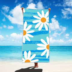 Flowers Sandproof Beach Towels Fast Dry Beach Blanket