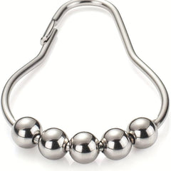 12pcs Polished Nickel Shower Curtain Hooks