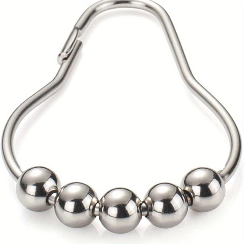 12pcs Polished Nickel Shower Curtain Hooks