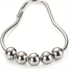 12pcs Polished Nickel Shower Curtain Hooks