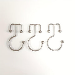 12pcs Double Sided Shower Curtain Hooks Rust Proof Shower Hangers