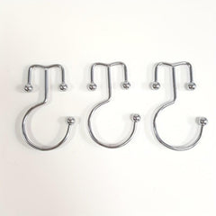 12pcs Double Sided Shower Curtain Hooks Rust Proof Shower Hangers