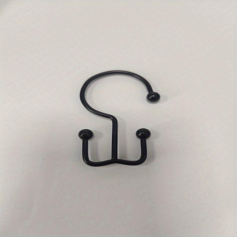 12pcs Double Sided Shower Curtain Hooks Rust Proof Shower Hangers