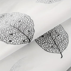 Waterproof Leaf Shower Curtain PEVA Fabric Durable Easy Install Bathroom Decor