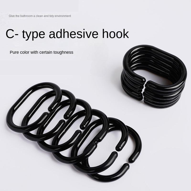 10pcs C Shaped Curtain Hooks for Bathroom and Window