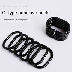 10pcs C Shaped Curtain Hooks for Bathroom and Window