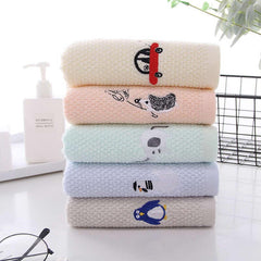 Cartoon Embroidery Face Towel Soft Absorbent Towel