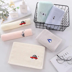 Cartoon Embroidery Face Towel Soft Absorbent Towel