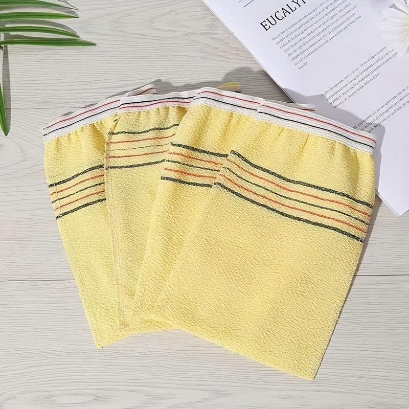 5pcs Striped Bath Exfoliating Glove Skin Care Shower Scrubber