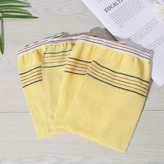 5pcs Striped Bath Exfoliating Glove Skin Care Shower Scrubber