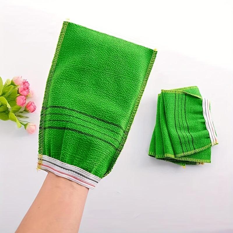 5pcs Striped Bath Exfoliating Glove Skin Care Shower Scrubber
