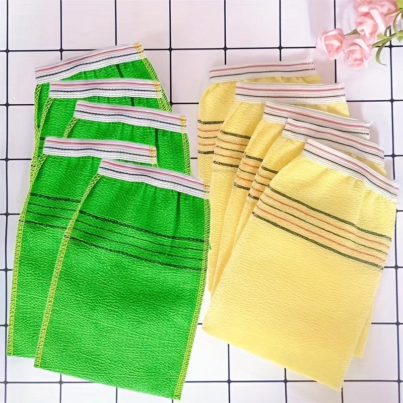 5pcs Striped Bath Exfoliating Glove Skin Care Shower Scrubber