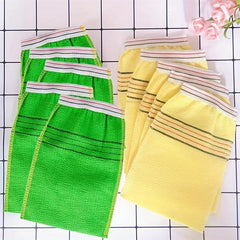 5pcs Striped Bath Exfoliating Glove Skin Care Shower Scrubber