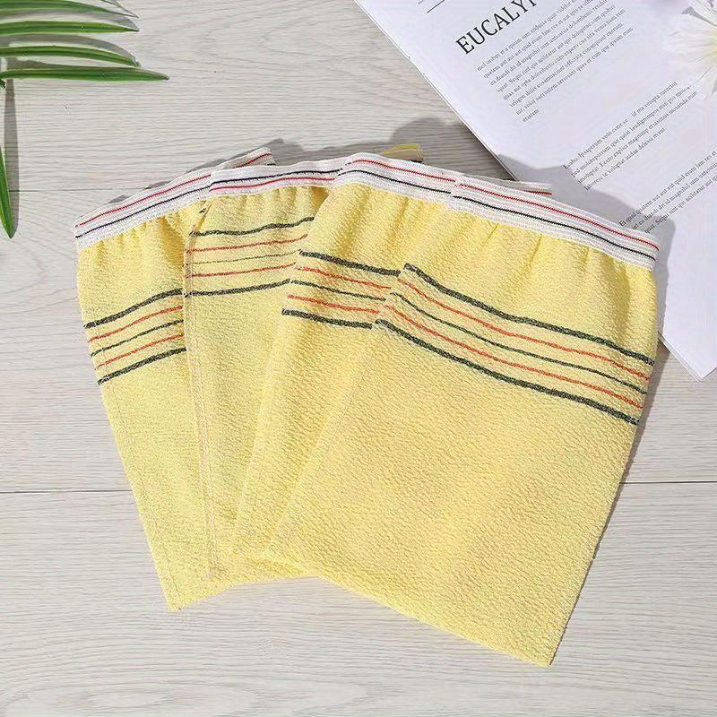 5pcs Striped Bath Exfoliating Glove Skin Care Shower Scrubber