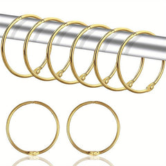12pcs Curtain Rings 50mm Round Rings Curtain Clips Metal Clips for Curtains