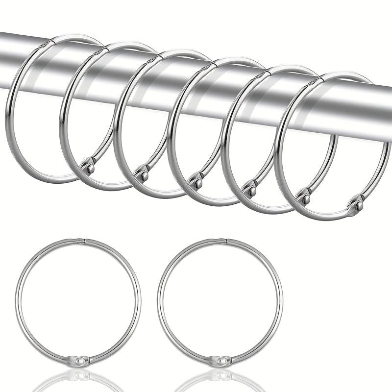 12pcs Curtain Rings 50mm Round Rings Curtain Clips Metal Clips for Curtains