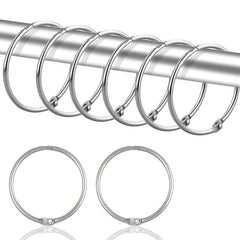 12pcs Curtain Rings 50mm Round Rings Curtain Clips Metal Clips for Curtains