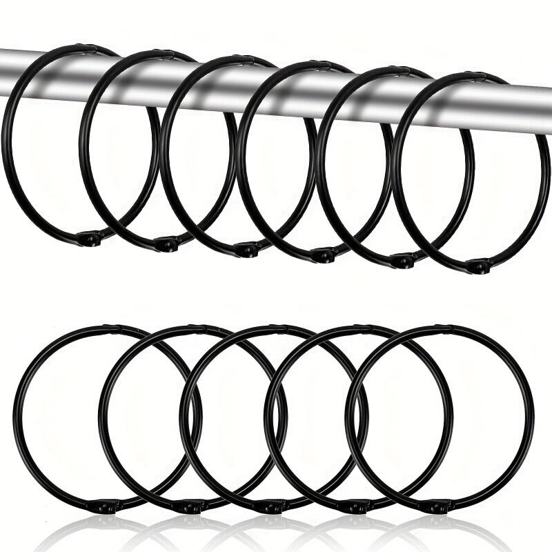 12pcs Curtain Rings 50mm Round Rings Curtain Clips Metal Clips for Curtains