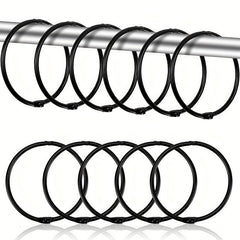 12pcs Curtain Rings 50mm Round Rings Curtain Clips Metal Clips for Curtains
