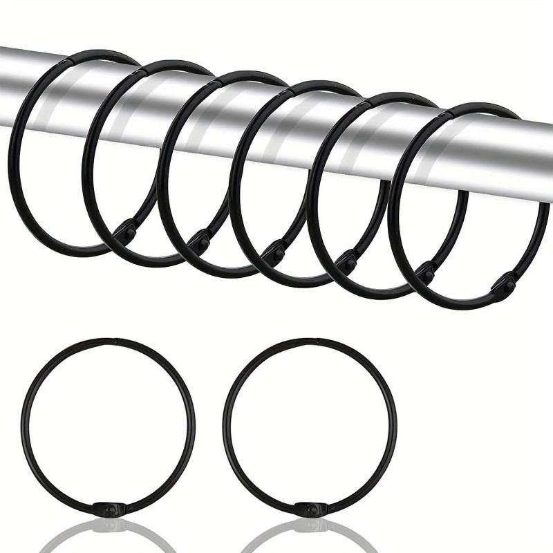 12pcs Curtain Rings 50mm Round Rings Curtain Clips Metal Clips for Curtains