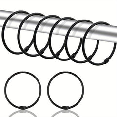 12pcs Curtain Rings 50mm Round Rings Curtain Clips Metal Clips for Curtains