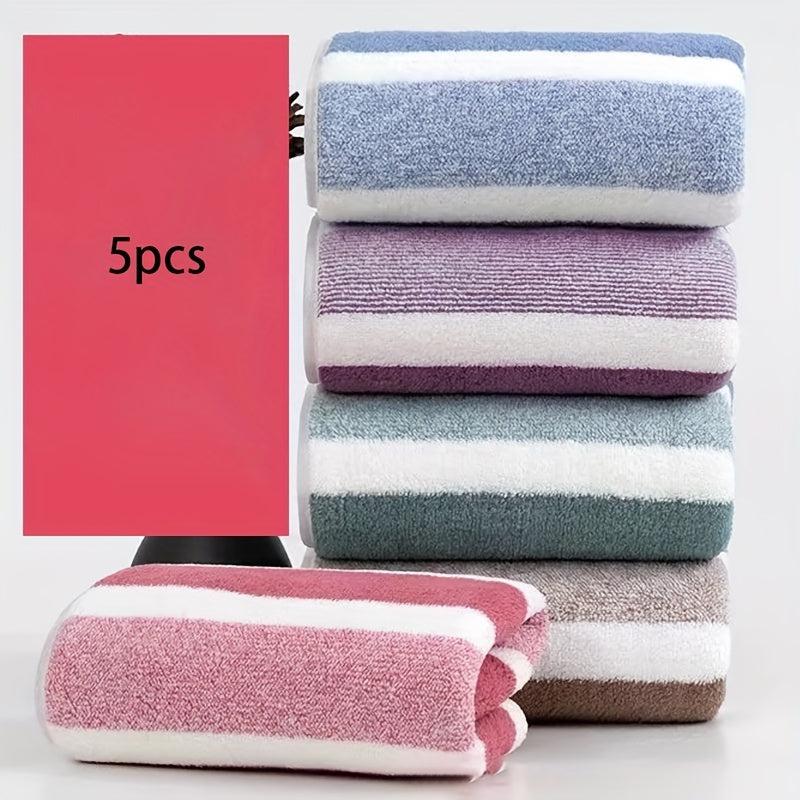5pcs Coral Fleece Hand Towel Soft Absorbent Towel for Bathroom