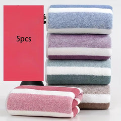 5pcs Coral Fleece Hand Towel Soft Absorbent Towel for Bathroom