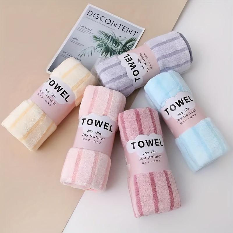 5pcs Coral Fleece Hand Towel Soft Absorbent Towel for Bathroom