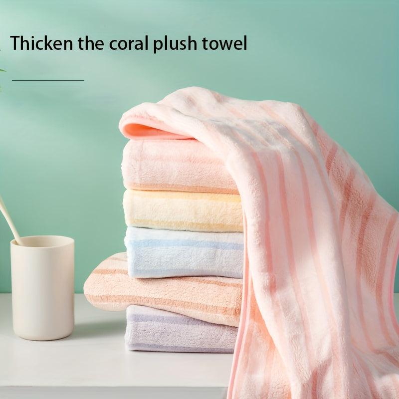 5pcs Coral Fleece Hand Towel Soft Absorbent Towel for Bathroom