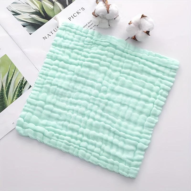 2pcs Plain Cotton Washcloth Lightweight Household Handkerchiefs