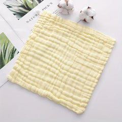 2pcs Plain Cotton Washcloth Lightweight Household Handkerchiefs