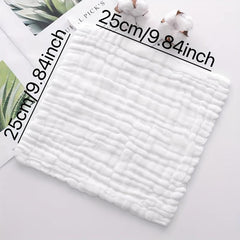 2pcs Plain Cotton Washcloth Lightweight Household Handkerchiefs
