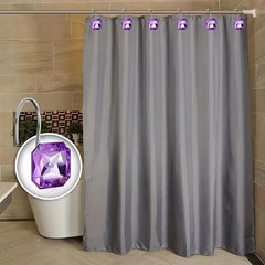 12pcs Purple Acrylic Rhinestone Shower Curtain Hooks