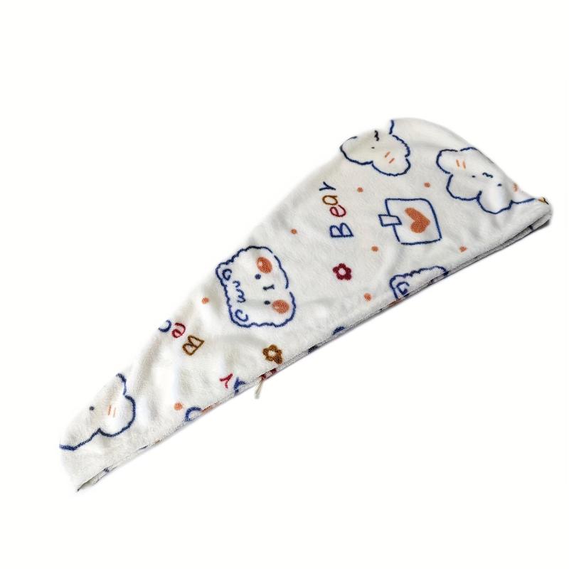 Microfiber Hair Towel with Button for Quick Drying Hair