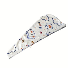 Microfiber Hair Towel with Button for Quick Drying Hair