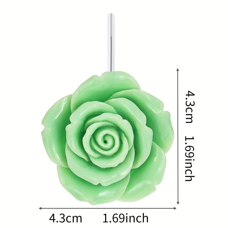 Decorative Stainless Steel Shower Curtain Hook Set