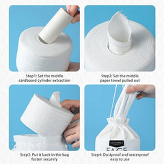 3 Packs Disposable Thickened Face Towel Facial Tissue Roll